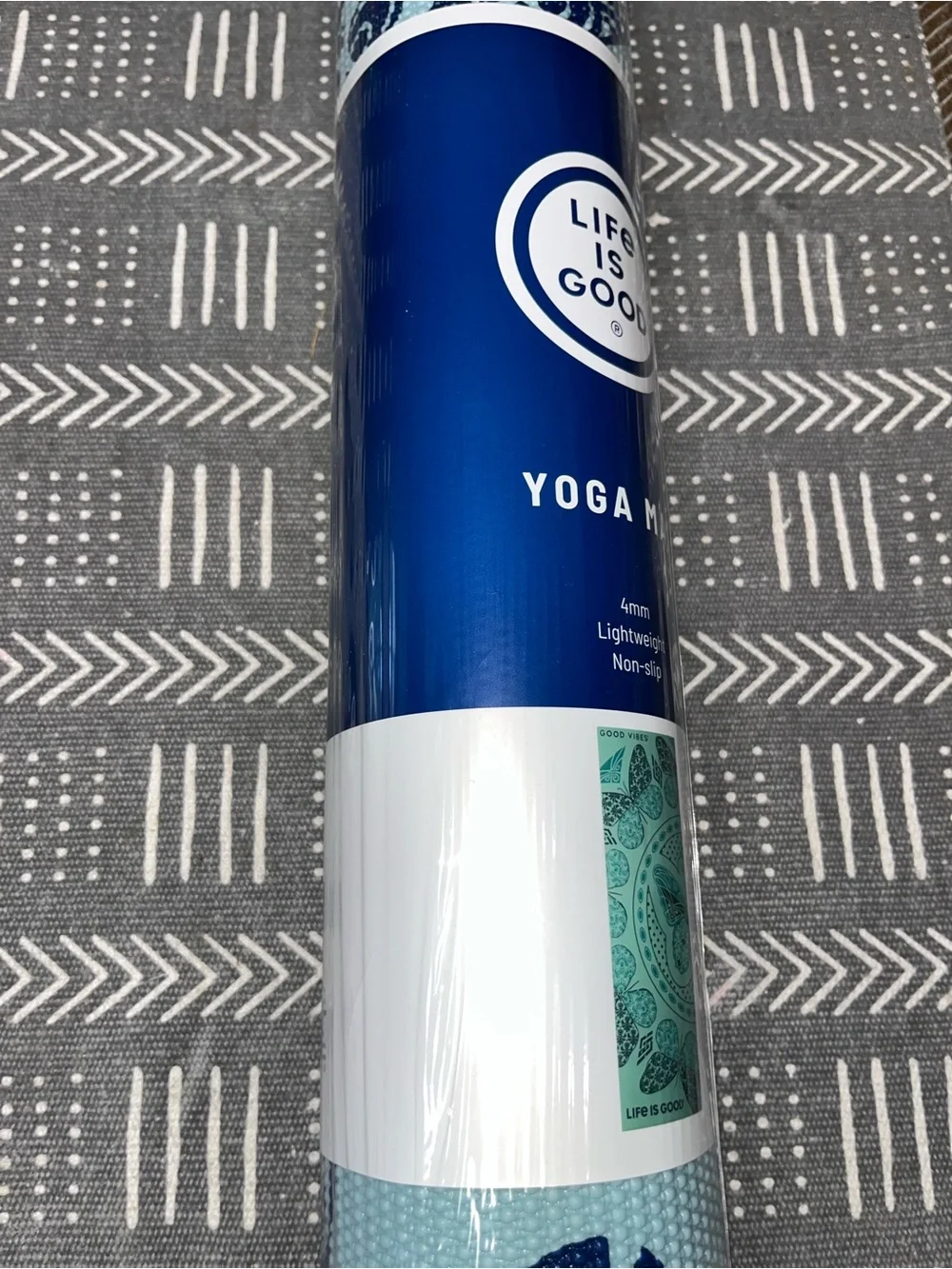 Life Is Good Blue Lightweight Non Slip Yoga Mat‎ Do What You Love 68